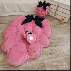 Mata welurowa malinka 