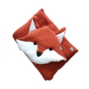 Pościel muślinowa lisek 120/160 cm