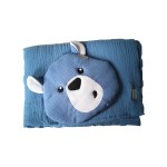 Pościel muślinowa dla dzieci miś ciemny jeans (5 rozmiarow)  