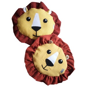 Poduszka dla dzieci Lew wafel/muślin